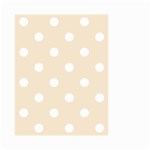 Polka Dots - White on Champagne Orange Small Garden Flag (Two Sides)
