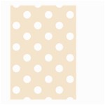 Polka Dots - White on Champagne Orange Large Garden Flag (Two Sides)