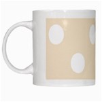 Polka Dots - White on Champagne Orange White Mug