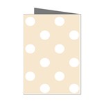 Polka Dots - White on Champagne Orange Mini Greeting Cards (Pkg of 8)