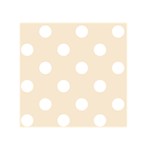 Polka Dots - White on Champagne Orange Greeting Card 5  x 7 