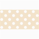 Polka Dots - White on Champagne Orange 4  x 8  Photo Cards