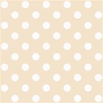 Polka Dots - White on Champagne Orange ScrapBook Page 8  x 8 