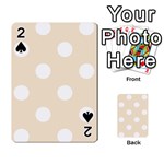 Polka Dots - White on Champagne Orange Playing Cards 54 Designs