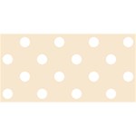 Polka Dots - White on Champagne Orange YOU ARE INVITED 3D Greeting Card (8x4)