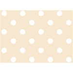 Polka Dots - White on Champagne Orange Birthday Cake 3D Greeting Card (7x5)