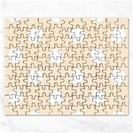 Polka Dots - White on Champagne Orange Jigsaw Puzzle (Rectangular)