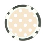 Polka Dots - White on Champagne Orange Poker Chip Card Guard