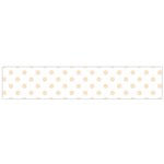 Polka Dots - Champagne Orange on White Flano Scarf (Small)