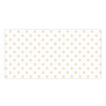Polka Dots - Champagne Orange on White Satin Shawl