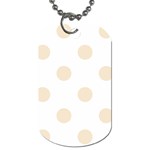 Polka Dots - Champagne Orange on White Dog Tag (One Side)
