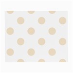 Polka Dots - Champagne Orange on White Small Glasses Cloth