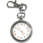 Polka Dots - Champagne Orange on White Key Chain Watch