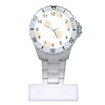 Polka Dots - Champagne Orange on White Nurses Watch