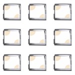Polka Dots - Champagne Orange on White Mega Link Italian Charm (9 pack)