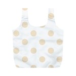 Polka Dots - Champagne Orange on White Full Print Recycle Bag (M)