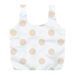 Polka Dots - Champagne Orange on White Full Print Recycle Bag (L)