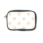 Polka Dots - Champagne Orange on White Coin Purse