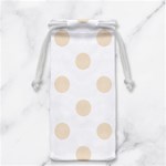 Polka Dots - Champagne Orange on White Jewelry Bag