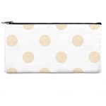 Polka Dots - Champagne Orange on White Pencil Case
