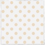 Polka Dots - Champagne Orange on White Canvas 12  x 12 