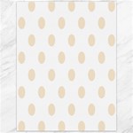 Polka Dots - Champagne Orange on White Canvas 12  x 16 