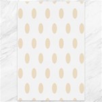 Polka Dots - Champagne Orange on White Canvas 12  x 18 