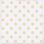 Polka Dots - Champagne Orange on White Canvas 16  x 16 