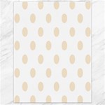 Polka Dots - Champagne Orange on White Canvas 18  x 24 