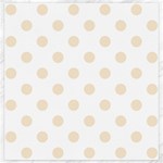 Polka Dots - Champagne Orange on White Canvas 20  x 20 