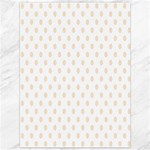 Polka Dots - Champagne Orange on White Canvas 36  x 48 