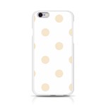 Polka Dots - Champagne Orange on White Apple iPhone 6/6S Silicone Case (Transparent)