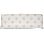 Polka Dots - Champagne Orange on White Body Pillow Case (Dakimakura) (One Side)