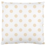 Polka Dots - Champagne Orange on White Large Cushion Case (One Side)