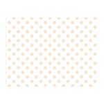 Polka Dots - Champagne Orange on White Double Sided Flano Blanket (Mini)