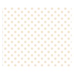 Polka Dots - Champagne Orange on White Double Sided Flano Blanket (Small)