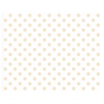 Polka Dots - Champagne Orange on White Double Sided Flano Blanket (Medium)