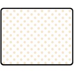 Polka Dots - Champagne Orange on White Fleece Blanket (Medium) (One Side)