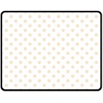 Polka Dots - Champagne Orange on White Double Sided Fleece Blanket (Medium) (Two Sides)