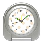 Polka Dots - Champagne Orange on White Desk Alarm Clock