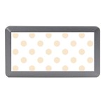 Polka Dots - Champagne Orange on White Memory Card Reader (Mini)