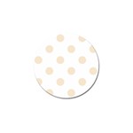 Polka Dots - Champagne Orange on White Golf Ball Marker