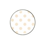 Polka Dots - Champagne Orange on White Hat Clip Ball Marker (4 pack)