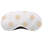 Polka Dots - Champagne Orange on White Sleeping Mask