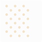 Polka Dots - Champagne Orange on White Small Garden Flag (Two Sides)