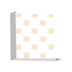 Polka Dots - Champagne Orange on White 4 x 4  Acrylic Photo Block