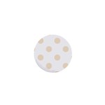 Polka Dots - Champagne Orange on White 1  Mini Magnet