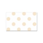 Polka Dots - Champagne Orange on White Sticker Rectangular (100 pack)
