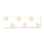Polka Dots - Champagne Orange on White Sticker Bumper (10 pack)