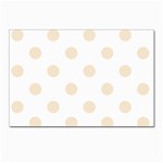 Polka Dots - Champagne Orange on White Postcard 4 x 6  (Pkg of 10)